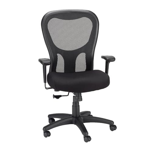 Tempur-Pedic TP9000C Mesh Swivel Task Chair with Tempur Material, Cooling Gel Layer, Adjustable Armrests, and Lumbar Support, Black