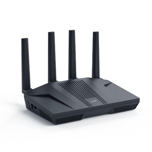GL.iNet GL-MT6000 (Flint 2) WiFi 6 High Speed Gaming Routers for Wireless Internet, 2 x 2.5G Ethernet Ports for Fiber Optic Modem, Long Range Computer VPN WiFi Router, Home & Business