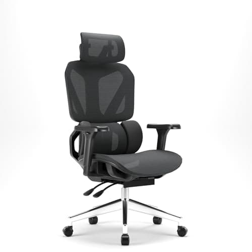 G-Pack Pro Ergonomic Mesh Office Chair – Headrest, Adjustable Armrests & Lumbar Support