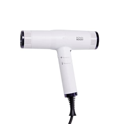 BondiBoost Sonic Dryer - 4X Faster Hair Drying - Ultra Lightweight/Super Quiet - 4 Temperatures + 3 Speeds + 2 Nozzles + Self Cleaning - Advanced Ion Technology to Reduce Frizz for Home + Salon