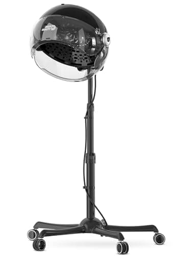 Professional Standing Hair Dryer - 1875W Floor Standing Hooded Dryer Hair Bonnet with Ionic Generator for Professional Salon Station Spa Home Use Hair Drying Treatment Adds Shine Volume (Gray)