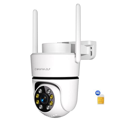 4G Security Cameras Outdoor, No WiFi Needed, 2K HD, 360° Pan/Tilt Outdoor Surveillance, AI Motion Detection, Continuous Power, IP66 Weatherproof, SIM Card Included for Remote Monitoring