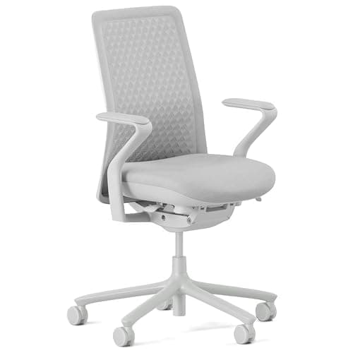 Branch Verve Chair - High Performance Executive Office Chair with Contoured Back and Adjustable Lumbar Support - High Density Foam Cushion and 3D Knit Back - Fits 5' to 6', Up to 275 lbs, Mist