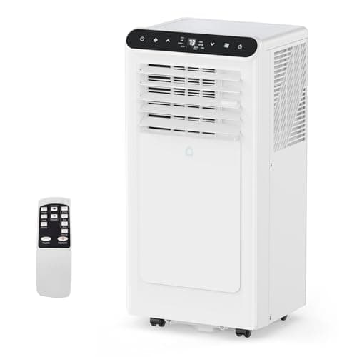 GarveeHome 10,000 BTU Portable Air Conditioner with 3 in-1 Cooling, Dehumidifier & Fan, Covers Up to 450 Sq.Ft, 24-Hour Timer, Remote Control Included, Ideal for Bedrooms,White+Black Top Cover
