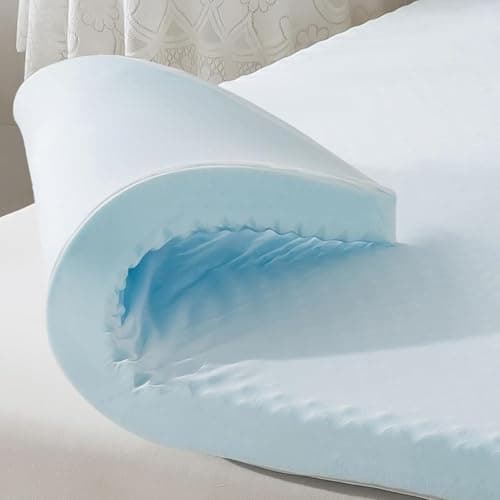 WhatsBedding Memory Foam Mattress Topper, Soft Egg Crate Mattress Topper with Breathable Cover for Back Pain Relief, CertiPUR-US Certified