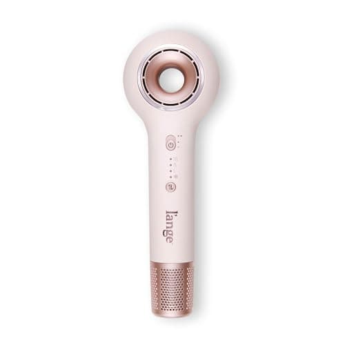 L'ANGE Hair Axia HaloRing Hair Dryer | Fast-Drying Ionic Blow Dryer for Smooth, Frizz-Free Finish | Professional High-Speed Brushless Motor with 4 Heat Settings (Off-White)