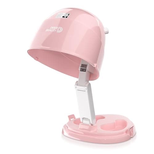 Bonnet Hair Dryer, 1875W Pro Style Bonnet with 3 Heating Settings, Professional Sit Under Hair Dryers for Women with Ceramic Tourmaline Technology, Portable Hair Dryer for Home & Salon (Pink)