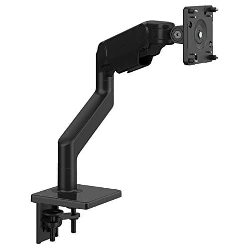 Humanscale M10 Adjustable Heavy Duty Monitor Arm with Angled/Dynamic Links - Two Piece Clamp Mount - Black M10CMBBTB
