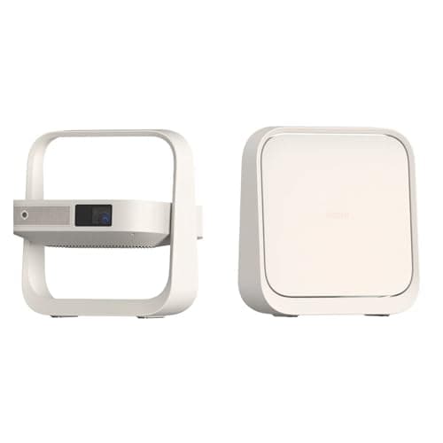 XGIMI Elfin Flip Plus Portable Projector, Google TV with Licensed Netflix, 500 ISO Lumens, 1080P Resolution Home Projector, Build-in Adjustable Stand, Lightweight and Compact Design, Screen Adaption