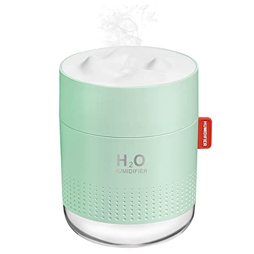 Green Portable Mini Humidifier, 500ml Small Cool Mist USB Desktop Humidifier for Baby Bedroom, Travel, Office, Home - Auto Shut-Off, 2 Mist Modes, Super Quiet