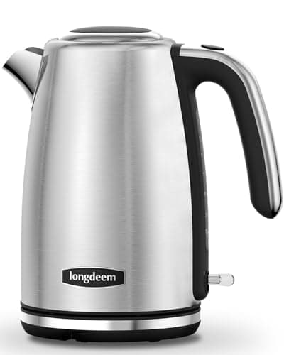 Electric Kettle Stainless Steel - 1.7L 1500W, Auto Shutoff, Fast Boil