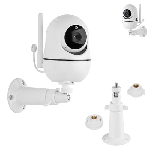 Mippko Baby Monitor Wall Mount Holder Compatible with HelloBaby HB65/HB6550/HB6558/HB66/HB248,ANMEATE SM935E/SM650 / Bonoch/ChildsFarm Baby Monitor,Adjustable Aluminum Alloy Mount,1 Pack White