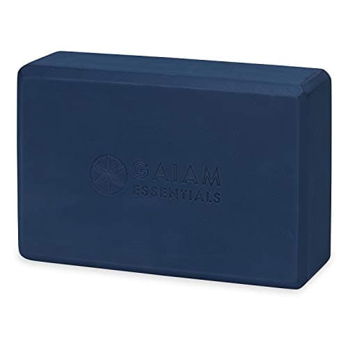Gaiam Essentials Yoga Brick | Sold as Single Block | EVA Foam Block Accessories for Yoga, Meditation, Pilates, Stretching (Navy)