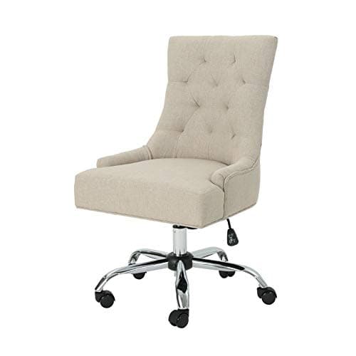 Great Deal Furniture Bagnold Home Office Fabric Desk Chair, Wheat 27.5D x 26W x 36H in