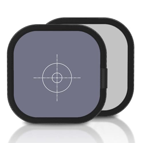 REFLEX CAMERA 20cm (8"x8") Double Sided White Balance 18% Grey Card - Portable Gray Reference Reflector for Photo & Camera Colour Correction - Achieve Accurate White Balance in Every Shot