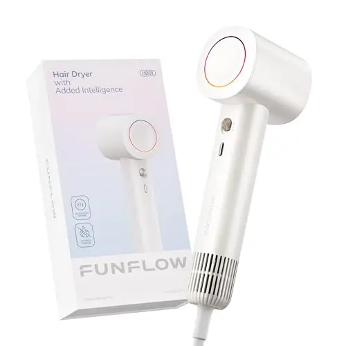 Kids Hair Dryer Mini, Lightweight 0.64lb High-Speed Blow Dryer with Smart Temperature Control & 600M Negative Ions, Compact Travel Hair Dryer for Kids, Adults & Seniors