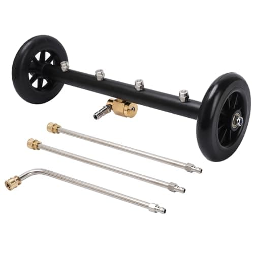 VIPRUSH Pressure Washer Undercarriage Cleaner, 16 Inch Undercarriage Pressure Washer Attachment, Under Car Washer with 3 Pcs Extension Wand, 4000 PSI