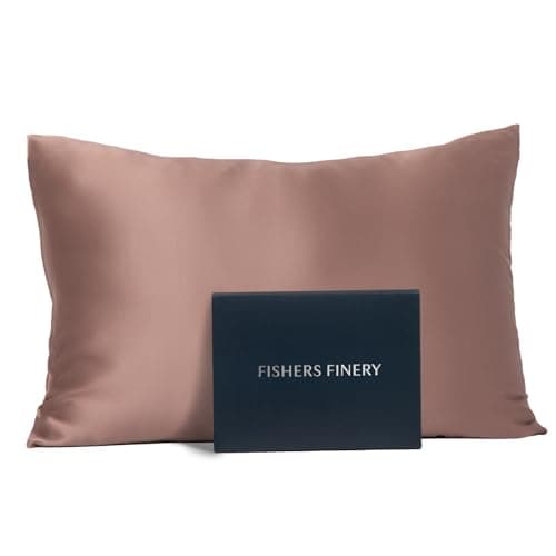Fishers Finery 25mm 100% Pure Mulberry Silk Pillowcase (Brown King)
