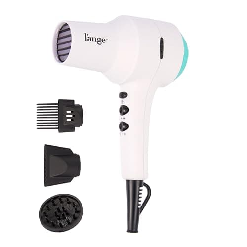 L'ANGE HAIR PowerStyle Turbo Ionic Hair Dryer | 1875 Watt Professional Blow Dryer with Diffuser & Concentrator | Multiple Heat & Speed Settings for Fast Drying | Salon-Grade Styling Tools, White