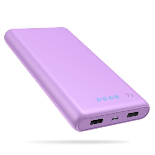 Ekrist Portable Charger Power Bank 25800mAh, Ultra-High Capacity Fast Phone Charging with Intelligent Controlling IC,2 USB Port External Cell Phone Battery Pack Compatible with iPhone,Android-Purple