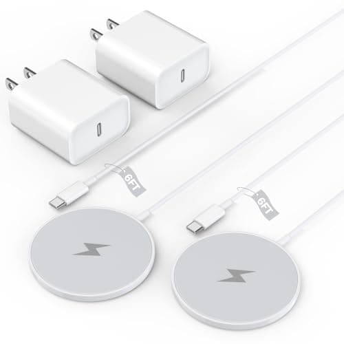 Wireless Charger iPhone,Magnetic Charger for iPhone,2-Pack Apple Magsafe Charger 20W PD Fast Charging Block with 6FT Magnet Wireless Charger for iPhone 16/16 Pro/Pro Max/15/14/13,AirPods 4/3/2,Pro 2/1