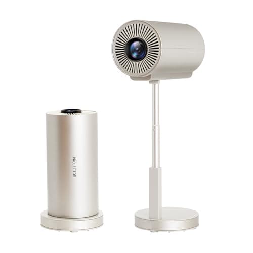 Mini Projector with WiFi and Bluetooth, 1080P Portable Movie Projector with 500 ANSI Lumens, Smart Android TV Projector Built-in Netflix/YouTube, Electric Focus, for Bedroom and Apartment(Rose Gold)