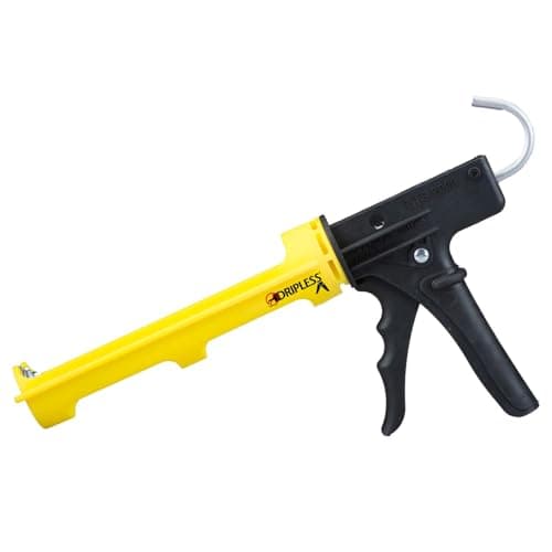Dripless ETS2000 The Yellow Gun Composite Caulk Gun - Dripless Caulking Gun for 10 oz Cartridges or Tubes - Lightweight Body - 12:1 Thrust Ratio - Pro Painter Preferred