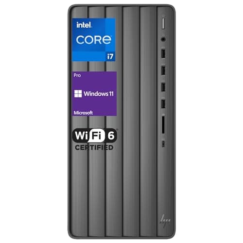 HP Business 13th Generation Envy i7 Tower Desktop, Intel Core i7-13700, 64GB RAM, 2TB SSD, RJ45, SD Card Reader, HDMI, Wi-Fi 6 & Bluetooth, Wired Keyboard & Mouse, Windows 11 Pro, Black