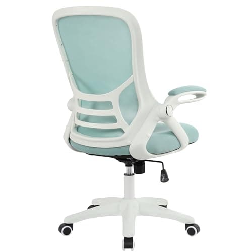 HYLONE Office Chair Ergonomic Chair with Flip up Armrests,Thickened Seat Computer Chair with Breathable Mesh Back Home Office Computer Chairs for Long Hours Mesh Office Chair(Blue)