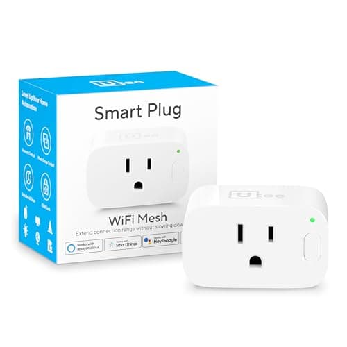U-tec Smart Plug, Smart Home Wi-Fi Mesh Outlet, 15A Ultra Efficient Smart Plug Compatible with Alexa, Google Home & IFTTT, No Hub Required, 2.4GHz Wi-Fi Only, Remote Control, ETL Certified, 1Pack