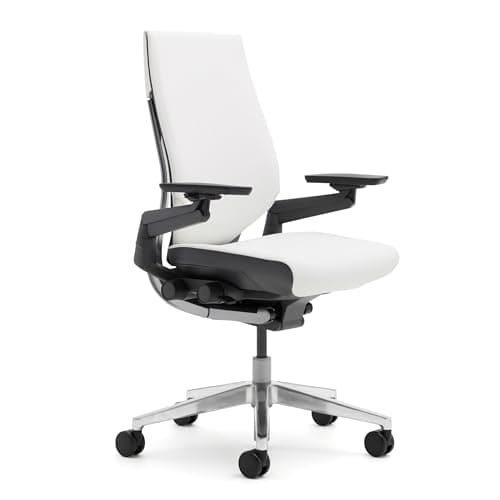 Steelcase Gesture Office Chair - Ergonomic Work Chair with Wheels for Carpet - Comfortable - Intuitive-to-Adjust for Desk - 360-Degree Arms - Coconut Yellow Fabric