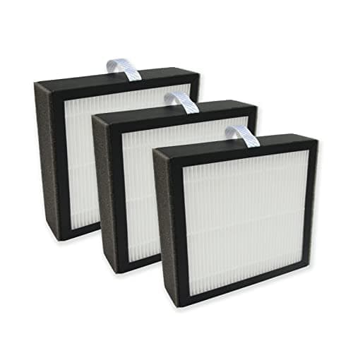 PUREBURG Replacement Filter Compatible with Afloia Q10 Air Purifier & Dehumidifier 2-in-1, 3-Pack H13 HEPA Activated Carbon 2-in-1 3-Stage Filtration Air Clean