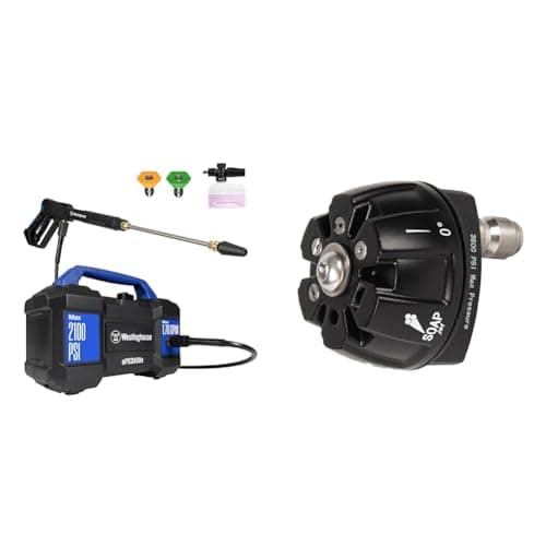 Westinghouse ePX3100v Electric Pressure Washer, 2100 Max PSI 1.76 Max GPM, Built-in Carry Handle & Pressure Washer 6-in-1 Nozzle Attachment - 3600 Max PSI