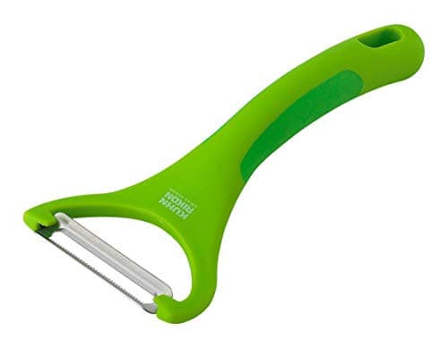 Kuhn Rikon Piranha Y Peeler with Serrated Stainless Steel Blade, Green, 6.25 inches