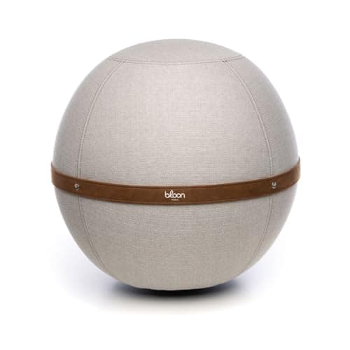 Bloon Paris Bloon Desk Ball Chair 25.5in | Back Pain Relief & Improved Posture | Stain-Resistant & Non-Slip | Handcrafted in Portugal | Ivory Color