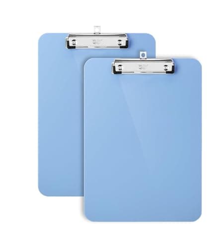 Mr. Pen- Plastic Clipboard, 12.5" x 9", 2 Pack, Clipboard Plastic, Low-Profile Metal Clip with Retractable Hanging Hole