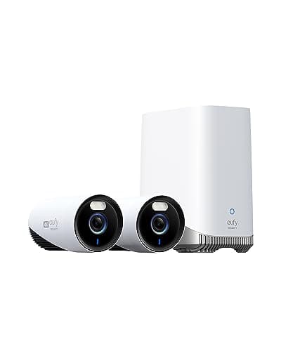 eufy Security eufyCam E330 (Professional) -Cam Kit, 4K Outdoor Security Camera System, 24/7 Recording, Plug-in, Wi-Fi NVR, Face Recognition AI, 10CH, Local Storage (Renewed) (2 Camera Kit)