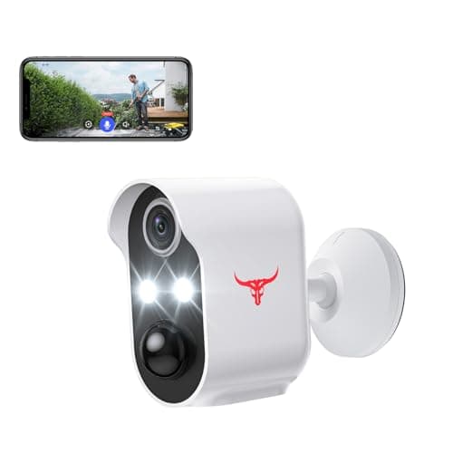 1080P Wireless Security Camera with Spotlights, AI Human Detection, Color Night Vision, 2-way Talk, Cloud Storage (Sold Separately), 2.4G WiFi Only, Battery powered, Indoor/Outdoor surveillance