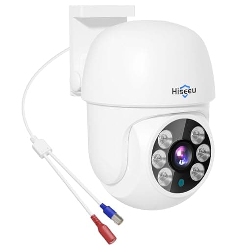 【355°Pan and 90°Tilt】 Hiseeu 5MP AHD CCTV PTZ Home Wired Security Camera 100ft IR Clear Night Vision Analog TVL Security Dome Wired Camera for Indoor Outdoor Security Replacement Camera 1PCS