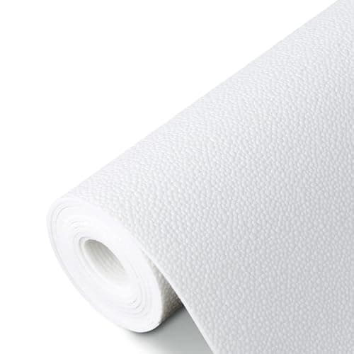 WochiTV Shelf Liner for Cabinets, Drawer Non Adhesive Non Slip Foam Mat for Kitchen, Pantry, Bathroom, Cupboard, Garage, Closet, Shelves, Drawer, Tool Box, White 11.8 x 59 inches