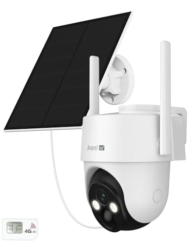 ARENTI 4G LTE Cellular Security Camera 2K, Solar Powered Live Feed Camera Outdoor Wireless for Home Security, Color Night Vision, 360° PTZ No WiFi Needed, PIR Sensor 2 Way Talk (Includes SIM Card)
