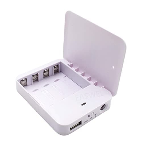 EASWEL Emergency USB Battery Powered Power Bank Compact Portable 4 AA Batteries