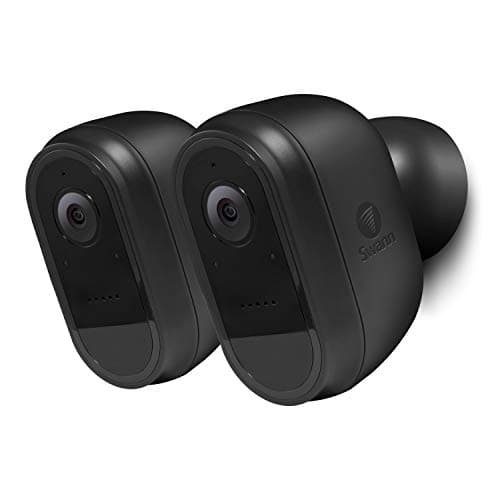 Swann 2 Pack Wire-Free 1080p Full HD Indoor & Outdoor Waterproof Recharcheable Security Camera with Night Vision, 2-Way Talk, Heat, Motion & Person Detection, Free Cloud & Local Recording. (Renewed)