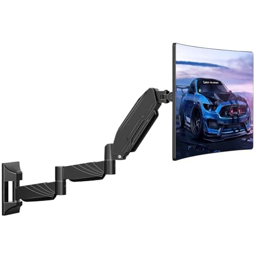MOUNT PRO Monitor Wall Mount for 13 to 32 inch Computer Screen, Extra Long Adjustable Single Wall Mount Monitor Arm, Full Motion Vesa Wall Bracket 100x100, Hold up to 17.6lbs, Black