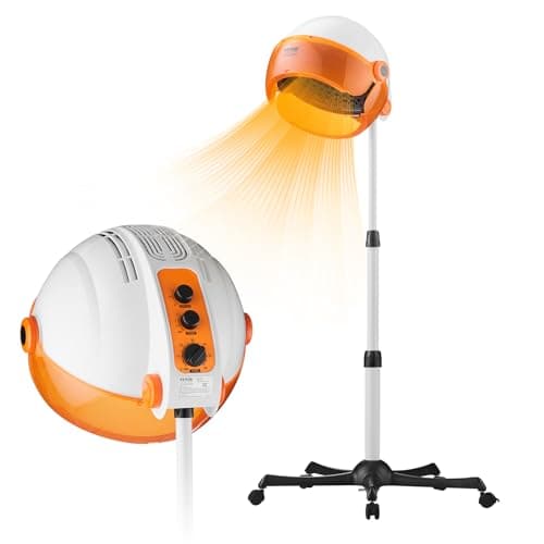 VEVOR 1875W Hooded Bonnet Dryer with Variable Speed, Temperature, Timer, and Wheels for Beauty Salon and Home Spa