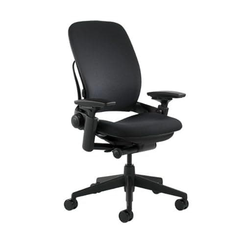 Leap V2 Chair Black Fully Adjustable with Seat Depth,Tilt and Tension Contorl,4 Way Adjustable Arms Remanufactured Renewed