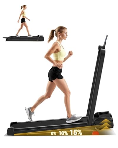 15% Incline Walking Pad Treadmills for Home and Office, 3-in-1 Folding Portable Under Desk Treadmill with 2.5 HP Quiet Brushless, 300 LBS Capacity