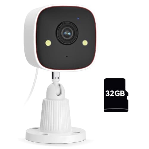 Anakk 2.4Ghz Indoor Outdoor Security Camera with SD Card, 2K Full HD WiFi Camera for Home/Baby/Pet, Night Vision, 2 -Way Audio, 24/7 Recording, Human Motion Detection