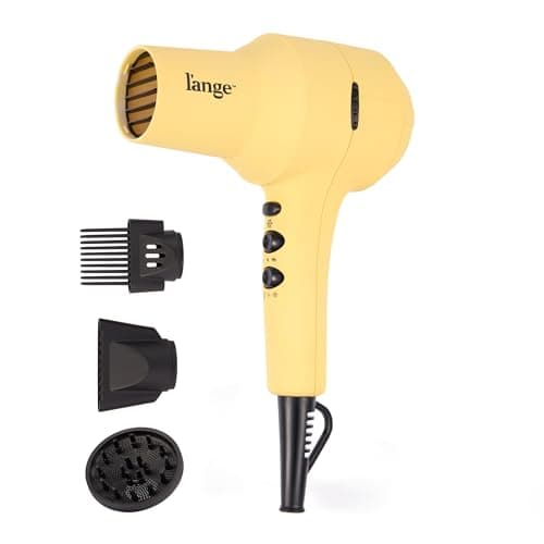 L'ANGE HAIR PowerStyle Turbo Ionic Hair Dryer | 1875 Watt Professional Blow Dryer with Diffuser & Concentrator | Multiple Heat & Speed Settings for Fast Drying | Salon-Grade Styling Tools, Yellow