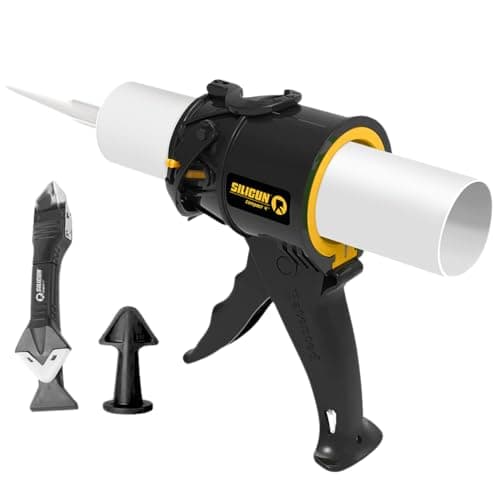 SILIGUN™ Compact Caulking Gun with Caulking Tools and Caulk Nozzle - No Drip Caulk Gun - Patented Design - Lightweight ABS Frame - Works with All 10 oz Tubes